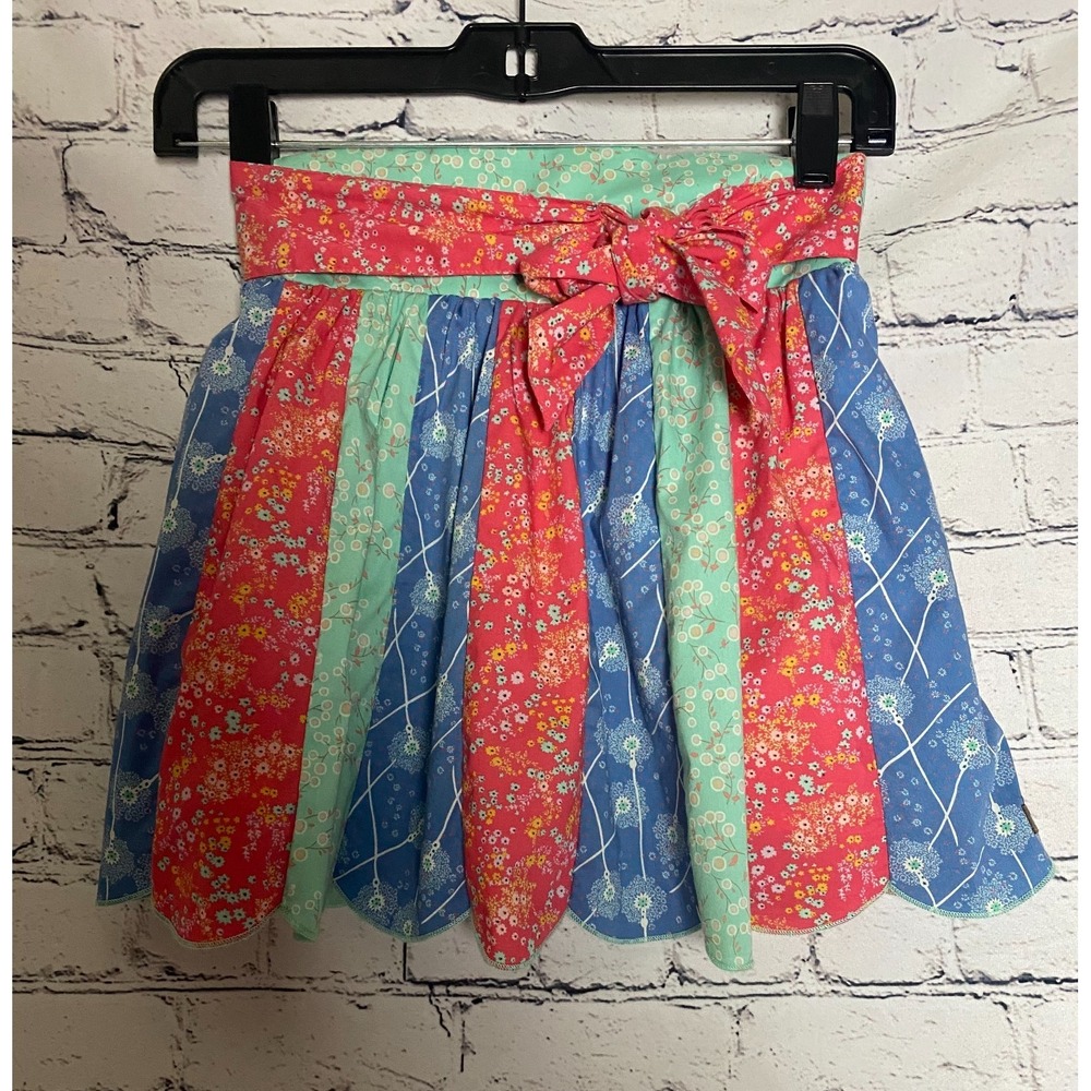 Matilda‎ Jane Girls Full Skirt 6 Multicolor Scalloped Hem Floral Preppy Festival